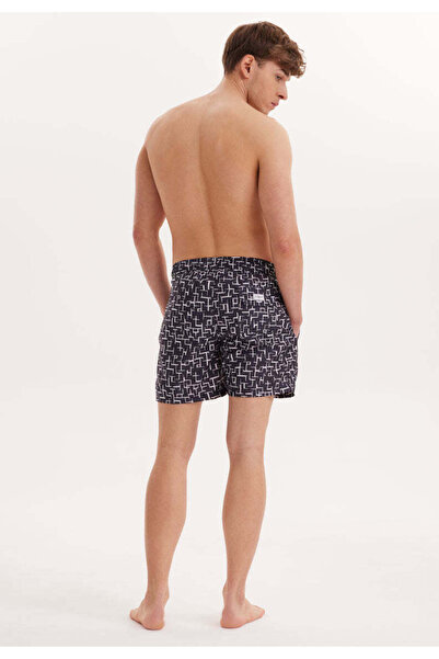WESTMARK LONDON Erkek Gri Baskılı Deniz Şortu Wmgeometrıc