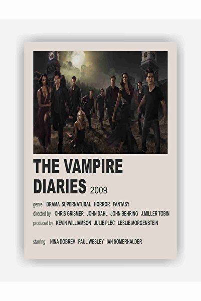 fırsatlar diyarı The Vampire Diaries Dizi Duvar Posteri - Kalın Kağıt - Çerçevesiz