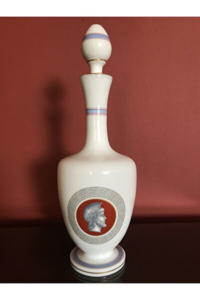 tayfuntufan antika koleksiyon Vază Grand Marnier din opalin alb - 31,5 cm înă...