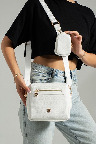 YOGII Geantă de mână și umăr pentru femei model Ganda cu portofel din piele artificială impermeabilă