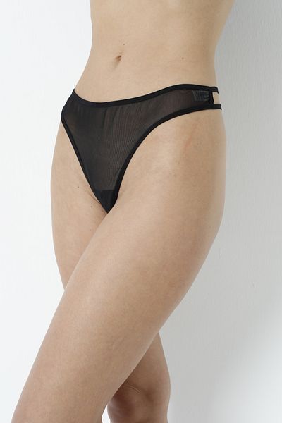 Özlem & Donex Tulle Fabric Fantasy Drawstring Heart Detailed Women's Thong Panties - 7043