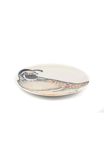 Mikasa Moor Amorphous Orange Ceramic Quail Bird Plate 22cm