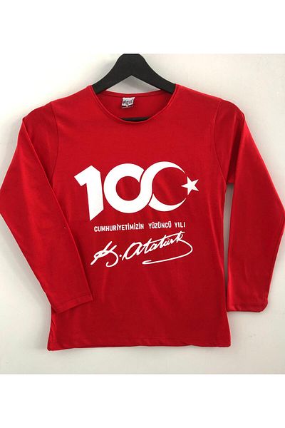Minikçe 100.Year Printed Unisex Long Sleeve Blouse