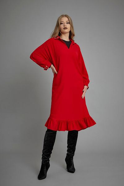 VERDA Cuff Embroidered Dress
