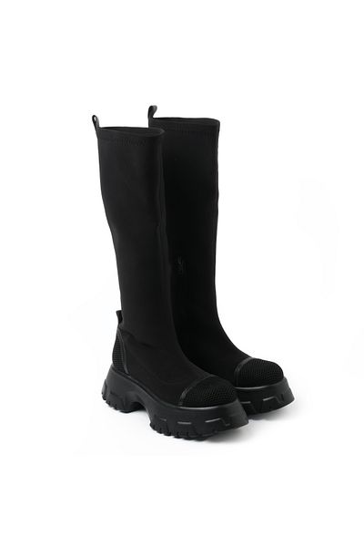 John May Γυναικείες Μπότες Gtn-5839 John May Black Stretch