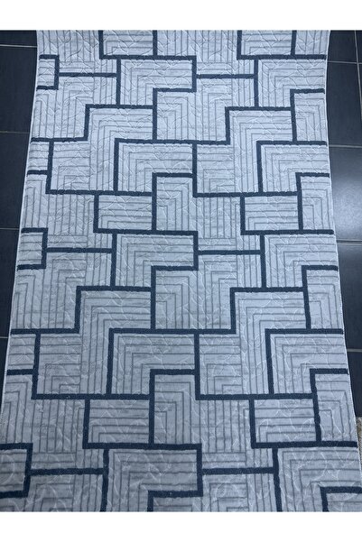 Merinos Kaymaz Taban Yıkanabilir Kesme Yolluk Mavi