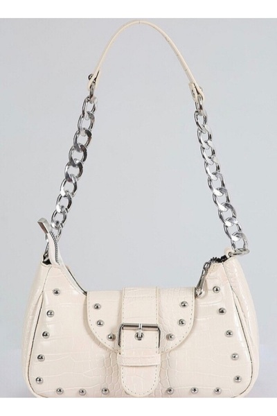 thegirlhouse Γυναικεία τσάντα ώμου με λεπτομέρεια με λουράκι αλυσίδας