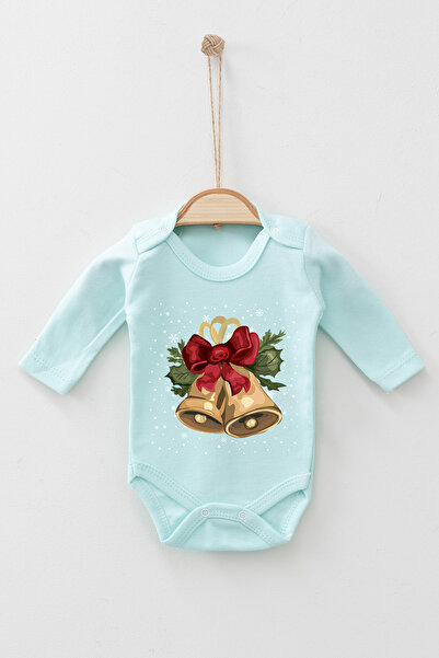 ADABEBEK 100% Cotton Organic Christmas Crismis Long Sleeve Bodysuit Baby Bodysuit