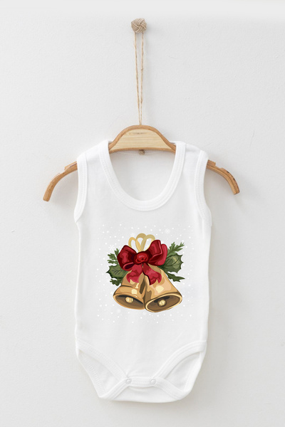 ADABEBEK 100% Cotton Organic Christmas Crismis Strappy Bodysuit Baby Bodysuit