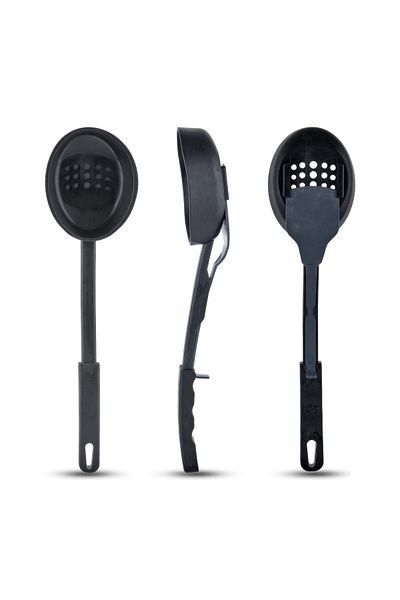 ÖzSa Home 9 Piece Fireproof Non-Stick Teflon Serving Set Ladle Beater Serving Tongs Plastic Serving Set
