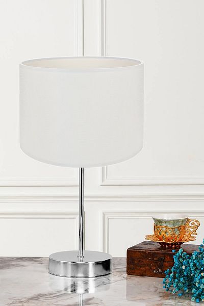 EvLight Seka White Chrome Leg Pendant Table Lamp Lampshade