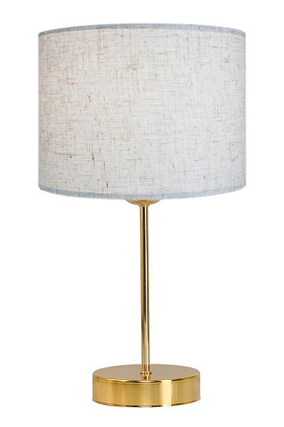 EvLight Seka Linen Cylinder Gold Footed Table Lamp Lampshade