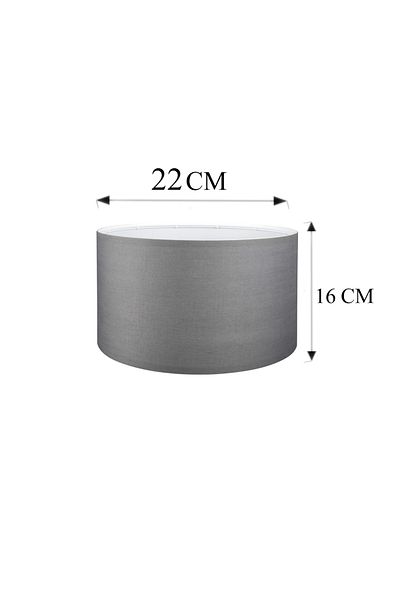EvLight Cylinder Anthracite 22-Piece Lampshade Table Lamp Hat