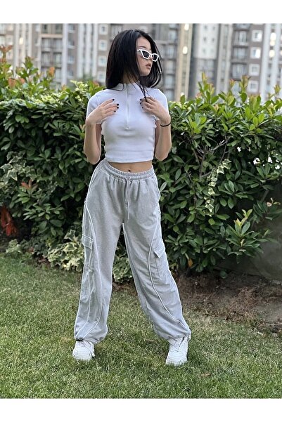 GOSSİP TEAM Vintage Line Λεπτομέρεια Cargo Pocket Trotters Φαρδύ αθλητικό παντελόνι καθημερινά