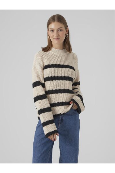 Vero Moda Strickpullover VMHILDA LS YÜKSEK YAKA PULLOVER GA NOOS