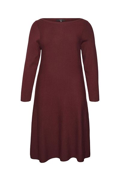 Veromoda Curve Strickkleid VMCNANCY LS BOATNECK DRESS GA EXC CUR
