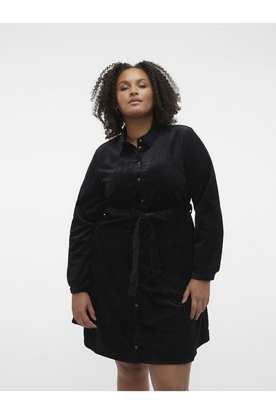 Veromoda Curve Hemdblusenkleid VMNINA L/S CORDUROY SHORT DRESS EXC CUR