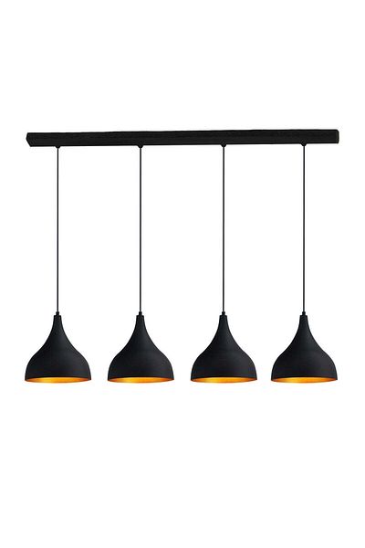 Bamyum Pendelleuchte 4 Flammen Metall Set aus 2-3-4 Pendellampen Hängelampe Pendelleuchte