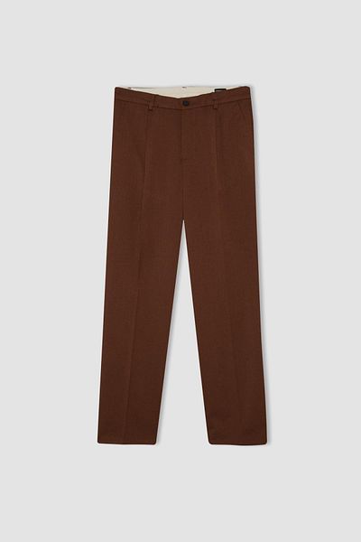 DeFacto Fabric Pants Straight Fit Regular Fit Regular Waist Tube Leg A8025Ax23Au