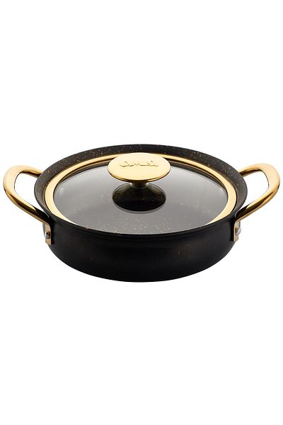 OMS Granite Pan Set 6 Pieces Black 3724