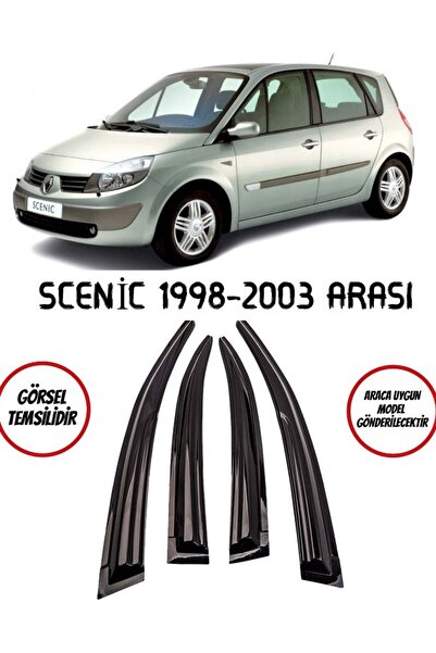 BALP Renault Scenic Cam Rüzgarlığı 4lü 1998-2003 Takım Parlak Siyah