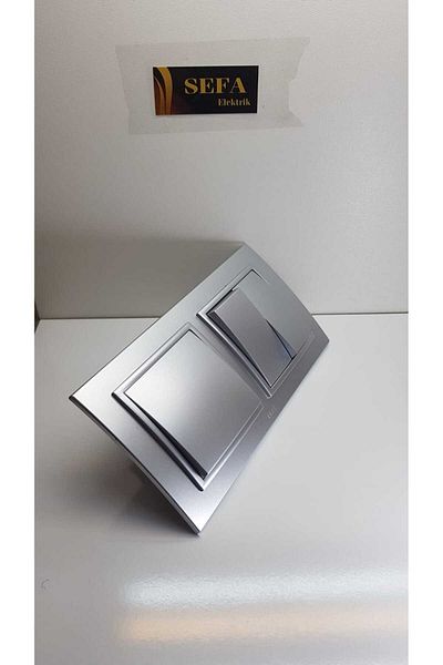 ELBİ رمادي معدني مفتاح عاكس بإطار مزدوج بدلة ZENA SILVERLINE SERIES