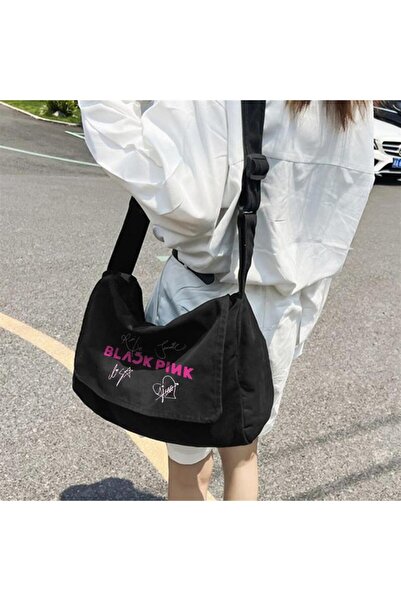 Touz Moda K-Pop serija Blackpink potpisni poster, štampana unisex crna torba ...