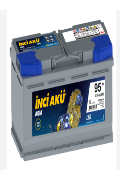 İnci 12v 95 Amper Agm Start-stop Inci Akü. Güncel - Yeni Ürün.!!