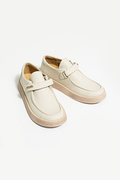 MODELLE SHOES Rosse Toka Detaylı Deri Kadın Loafer Ayakkabı