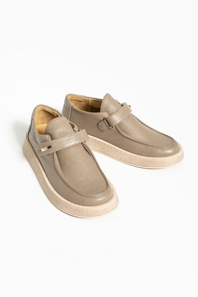 MODELLE SHOES Rosse Toka Detaylı Hakiki Deri Kadın Loafer Ayakkabı