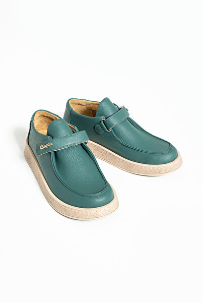 MODELLE SHOES Toka Detaylı Hakiki Deri Kadın Loafer Ayakkabı