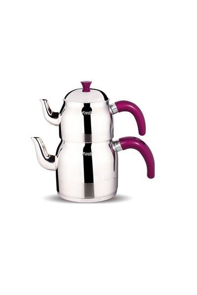 FMS Papatya Mini Size Steel Teapot Plum