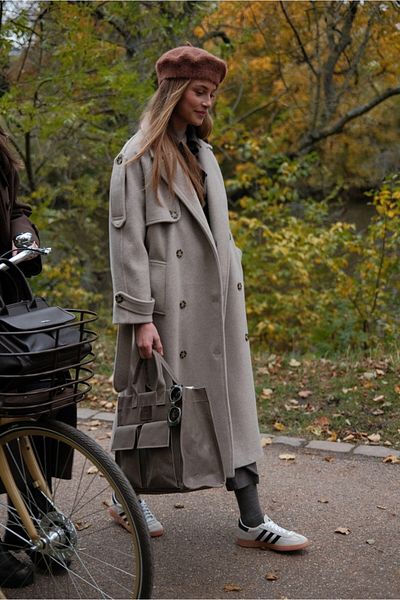 Manuka PREMIUM CACHET TRENCHCOAT NERZ