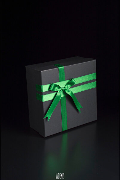 ADENZ Hediye Kutusu Siyah - Kırpık Kağıt - 1 Sınıf Saten Kurdele- Kuru Çiçek ...