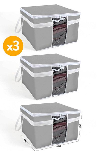 Serstil 3 قطع - سترة ملابس هوركو 45 × 40 × 30 سم - أنثراسايت