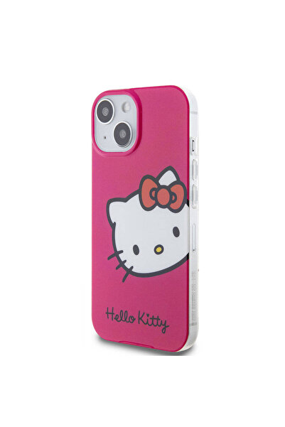Hello Kitty Apple Iphone 15 Uyumlu Kılıf Lisanslı Yazı Ve Ikonik Logolu Kitty Head Kapak