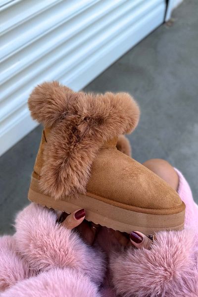 Shoebutik Yoyo Tan Boots