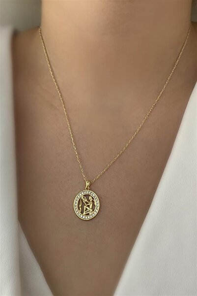 Ziu 925 Ayar 2,8 Gram Kova Burcu Gold Kolye