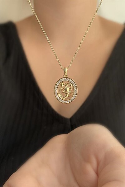 Ziu 925 Ayar 2,9 Gram Akrep Burcu Gold Kolye