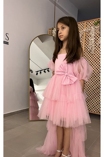 İkrabutikbursa Βραδινό φόρεμα για κορίτσια σε σκόνη, φόρεμα για κορίτσια,