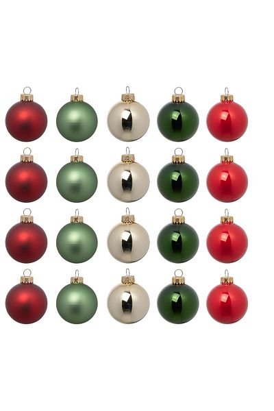 IKEA Vinterfint Tree Decoration, Mix Colors, 6 Cm, 20 Pcs
