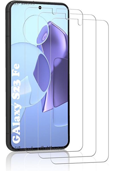 Samsung Galaxy S23 Fe Uyumlu Ekran Koruyucu 9H Temperli Cam Şeffaf Ekran Camı...