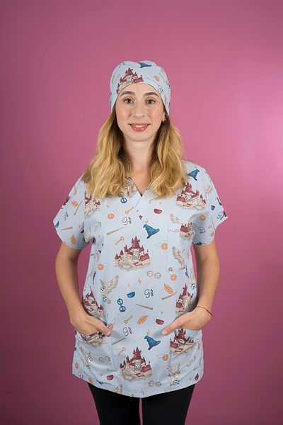 Best Bone Licensed Harry Potter Patterned Scrubs