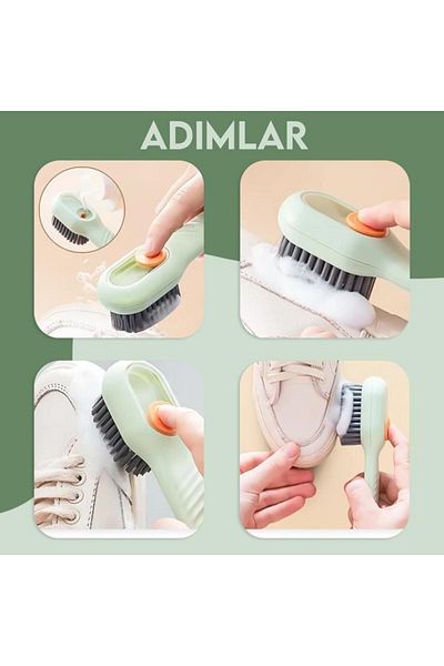 Mujgan's Cleaning Brush with Detergent and Soap Bowl - Handle