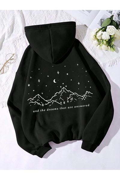 JDM Суитшърт с качулка Mountain Custom Design Regular Fit