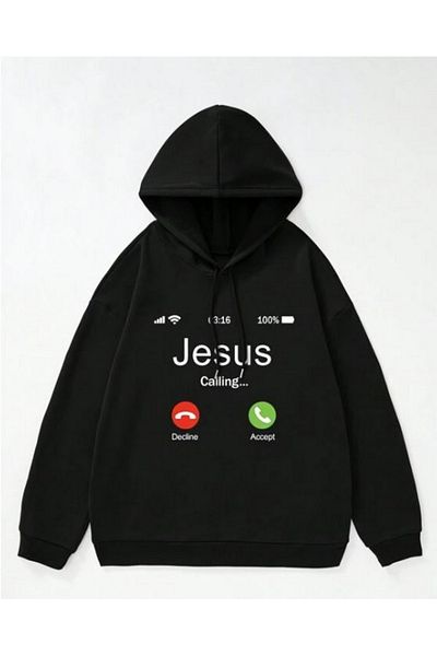 JDM Суитшърт с качулка Jesus Custom Design Regular Fit
