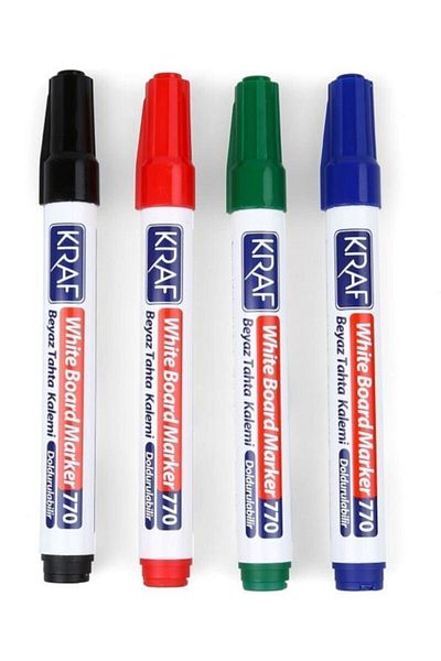 KRAF 4-Piece Whiteboard Pen 770-48680454916793