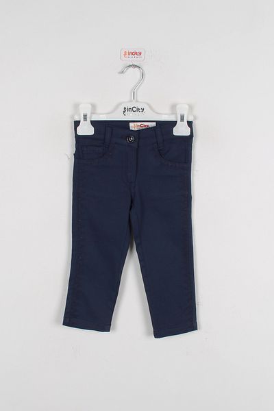 incity Girl's Navy Blue Trousers