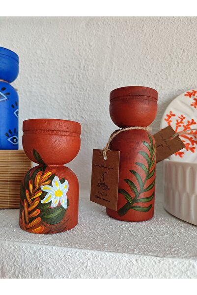 ocean boheme decor Ahşap şamdan