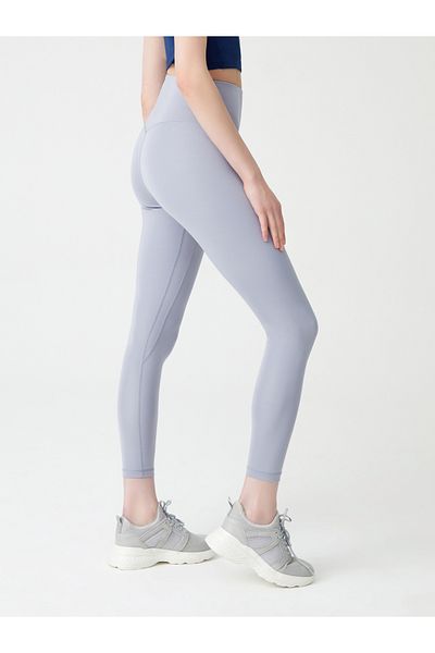 Los Ojos Szürke magas derekú varrás részletes kisimító sport leggings High Rise